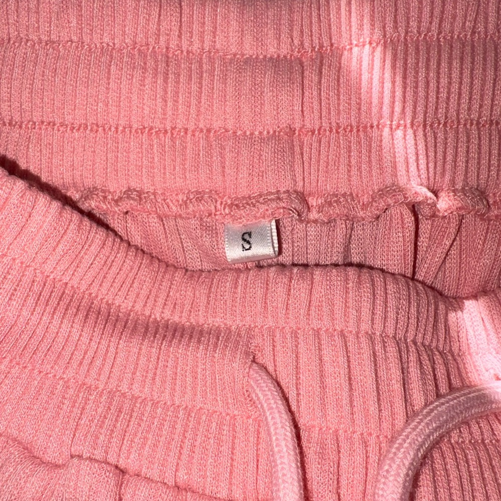 Pink Ribbed Lounge Set - Picture 6 of 9